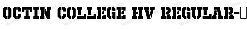 octin college hv regular字体转换